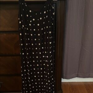 Old Navy Black Maxi Dress with White Floral Pattern